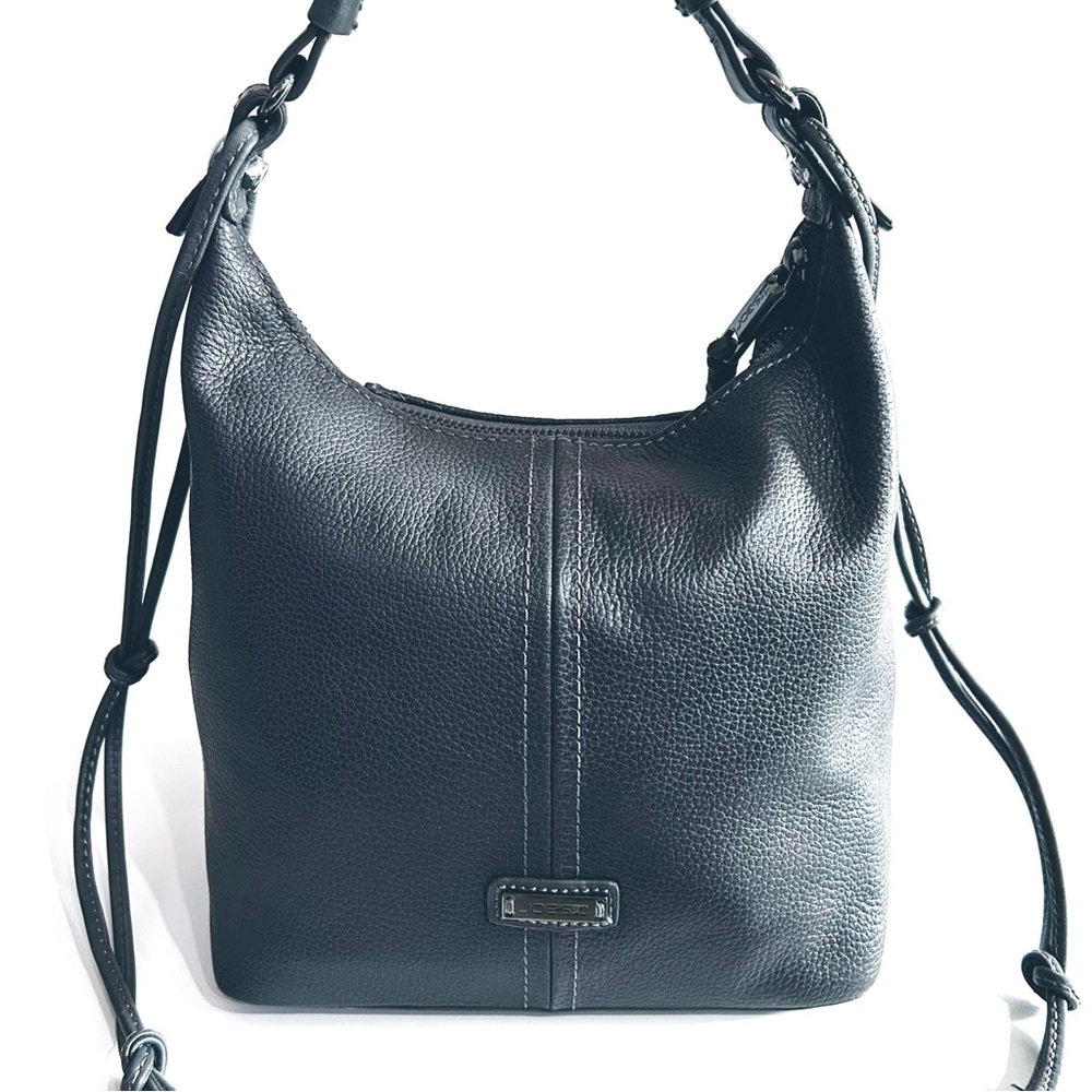 Like New Joe’s Dark Gray Pebble Leather Shoulder/Crossbody Bag - Picture 3 of 9